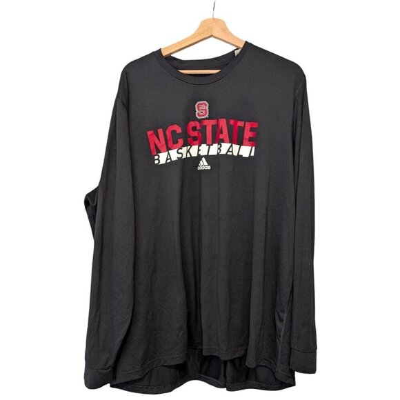 NC State Basketball Adidas Creator Tee Black Shirt Long Sleeve Mens Size 3XL - Picture 1 of 3